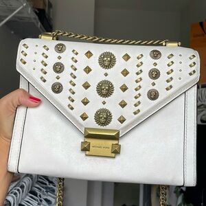 Michael Kors white lion bag